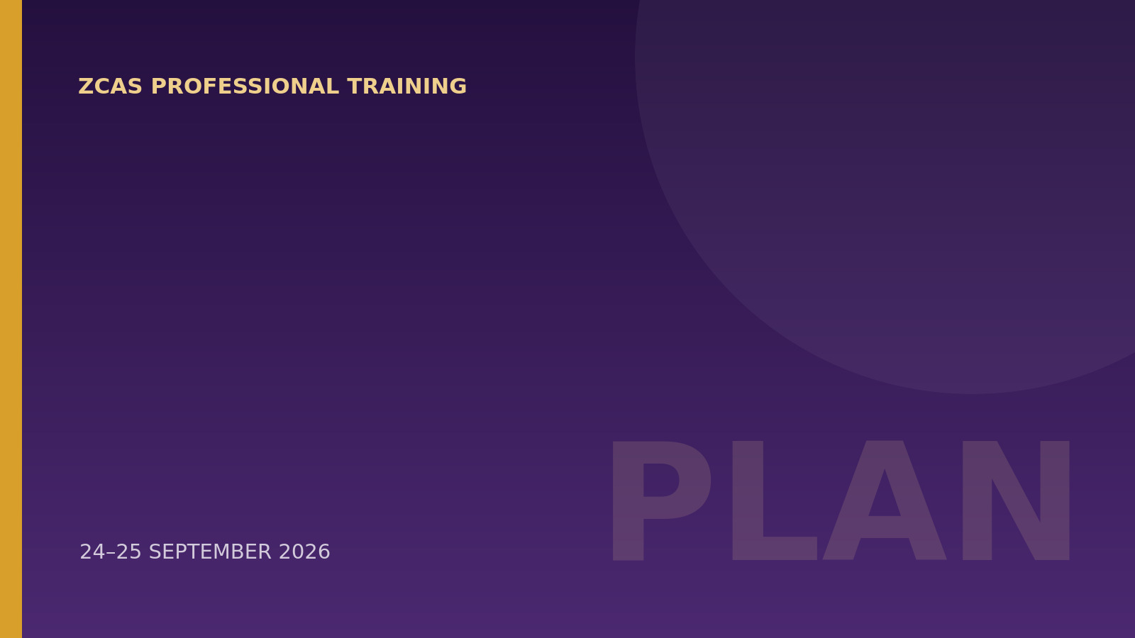 Financial Planning and Budgeting training, 24 to 25 September 2026