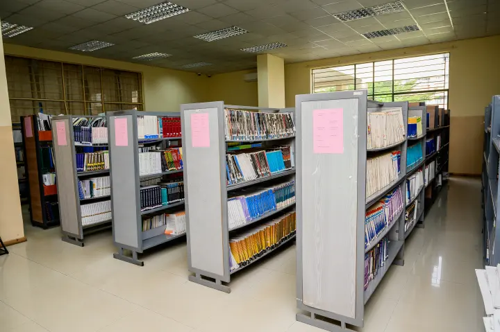 ZCAS/ZCASU Library students, shelves and study spaces
