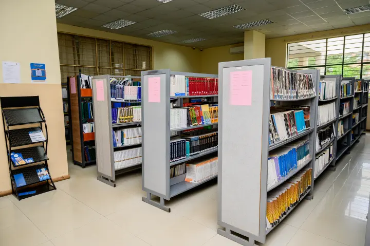 ZCAS/ZCASU Library students, shelves and study spaces