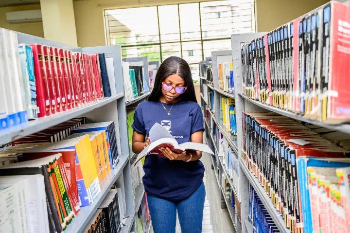ZCAS/ZCASU Library students, shelves and study spaces