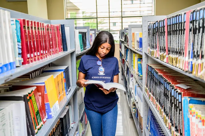 ZCAS/ZCASU Library students, shelves and study spaces