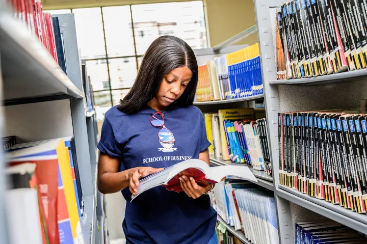 ZCAS/ZCASU Library students, shelves and study spaces