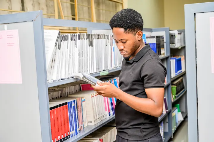 ZCAS/ZCASU Library students, shelves and study spaces