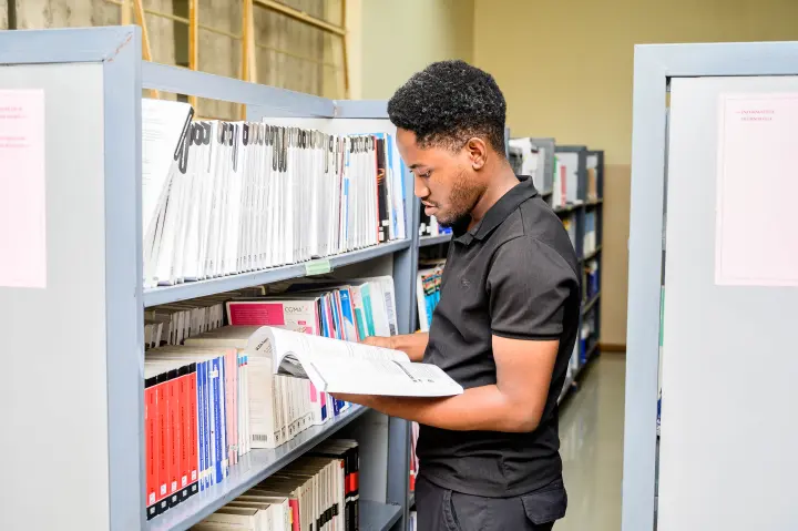 ZCAS/ZCASU Library students, shelves and study spaces