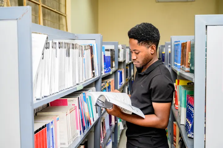 ZCAS/ZCASU Library students, shelves and study spaces