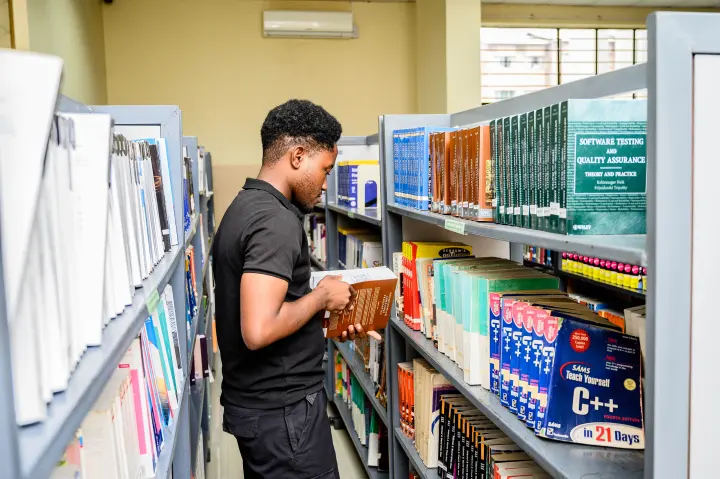 ZCAS/ZCASU Library students, shelves and study spaces