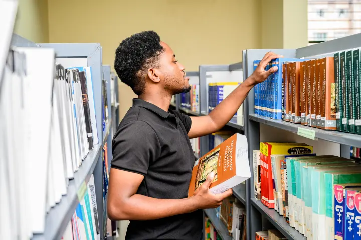 ZCAS/ZCASU Library students, shelves and study spaces