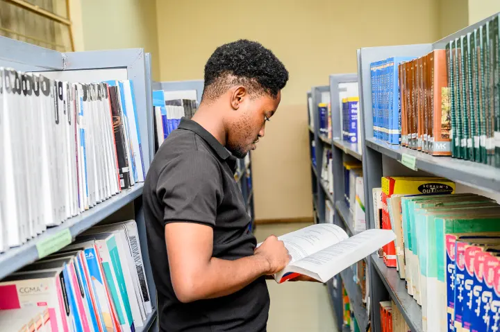 ZCAS/ZCASU Library students, shelves and study spaces