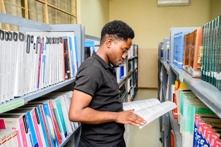 ZCAS/ZCASU Library students, shelves and study spaces