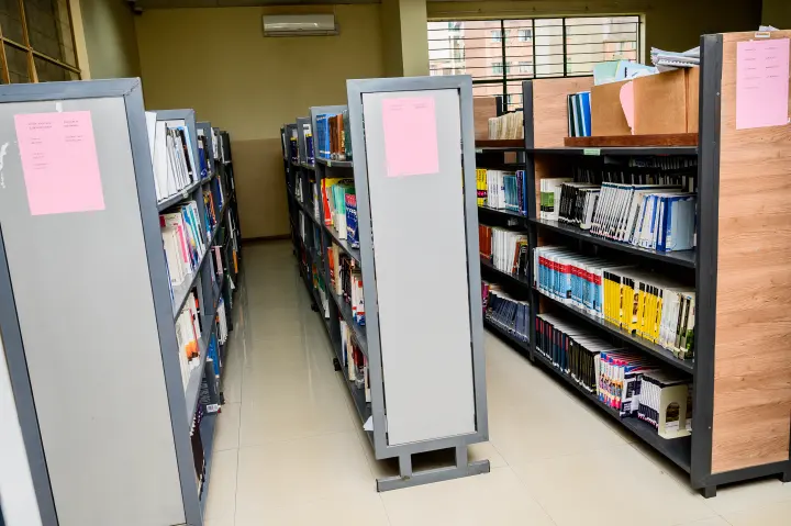 ZCAS/ZCASU Library students, shelves and study spaces