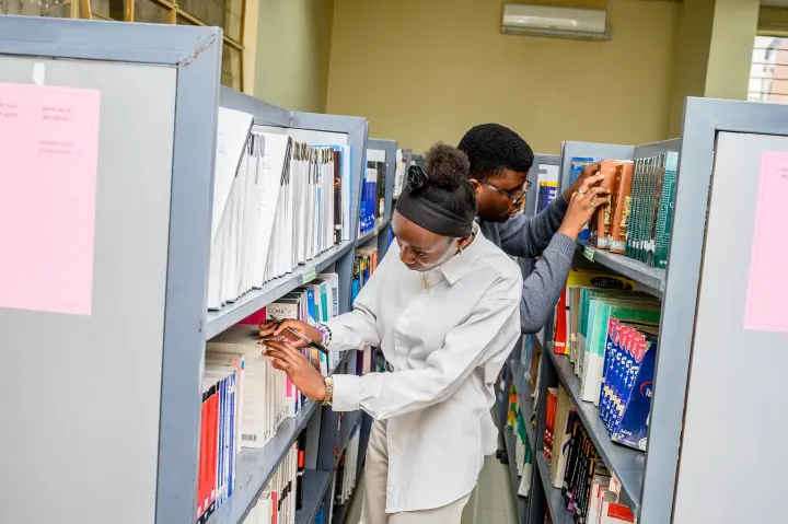 ZCAS/ZCASU Library students, shelves and study spaces