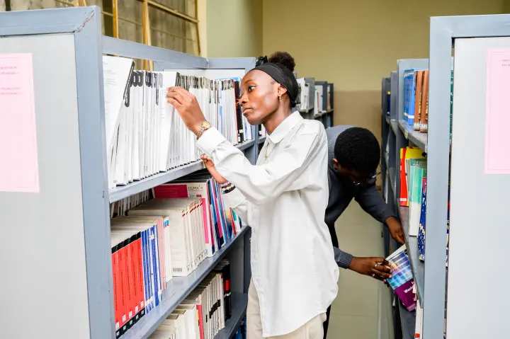 ZCAS/ZCASU Library students, shelves and study spaces
