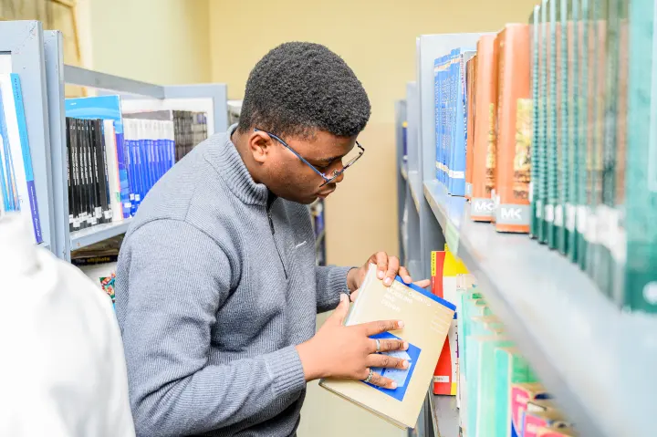 ZCAS/ZCASU Library students, shelves and study spaces