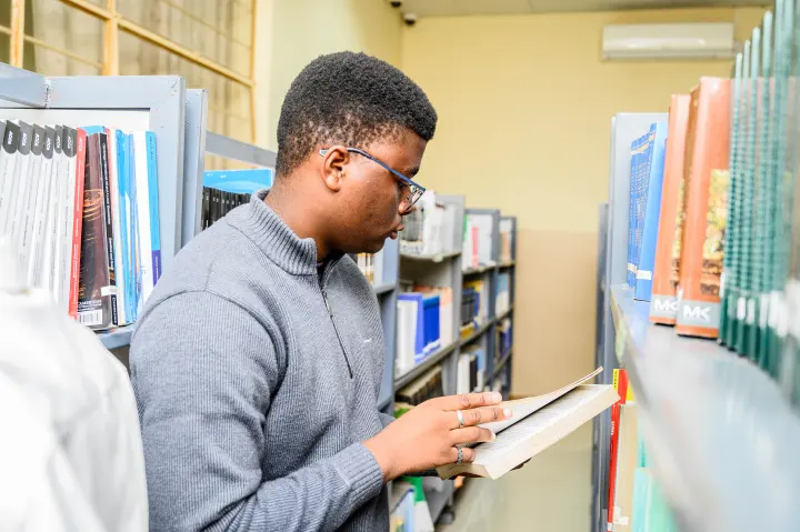 ZCAS/ZCASU Library students, shelves and study spaces
